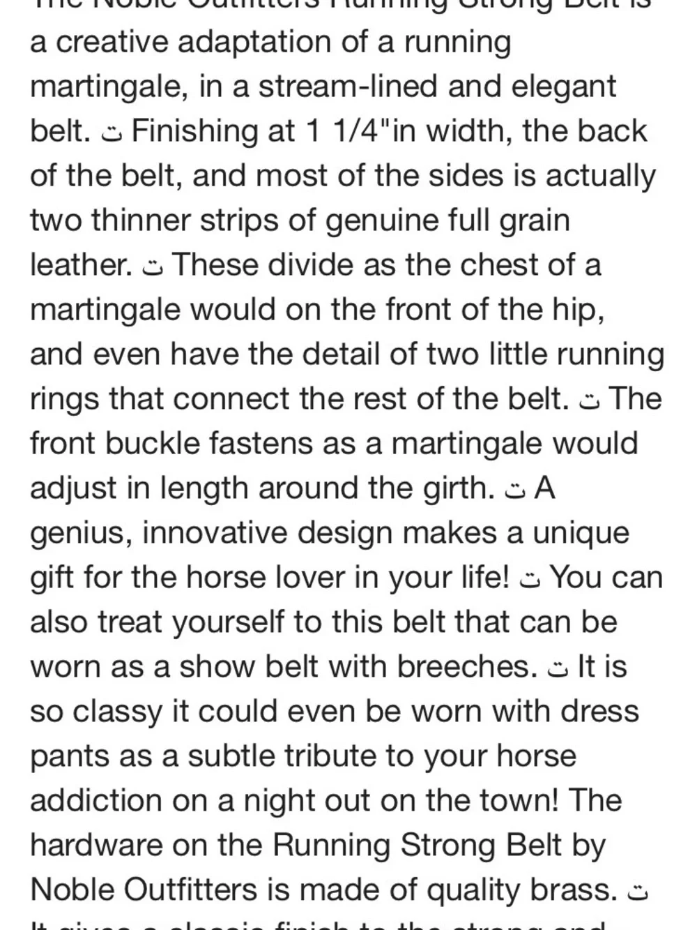 Women’s Equestrian Belt - XL